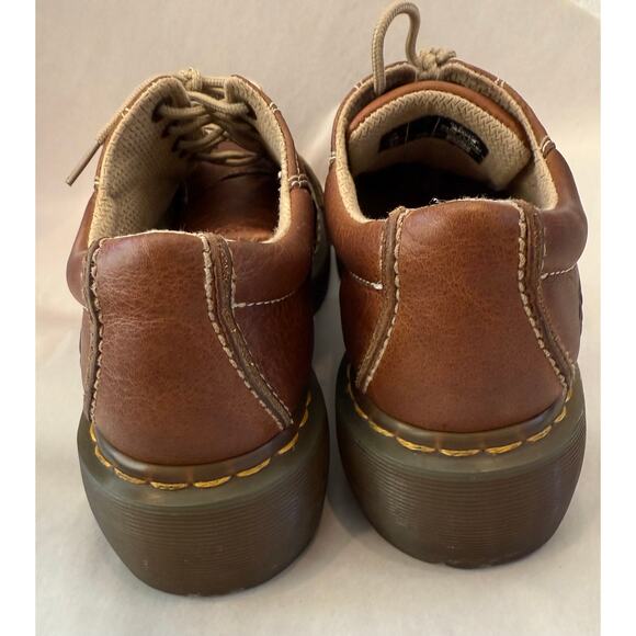 Dr. Martens RARE Daisy Floral Vintage Platform Oxfords Brown Leather Women’s 10 - Picture 4 of 13